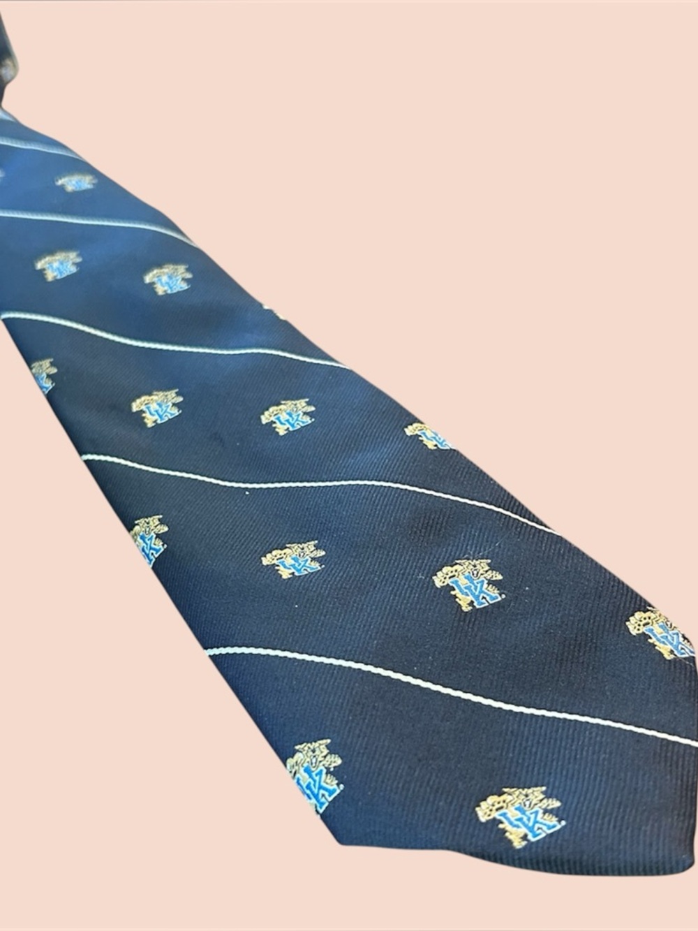 Vintage Logo University of Kentucky Wildcats NCAA Collectible Navy Neck Tie